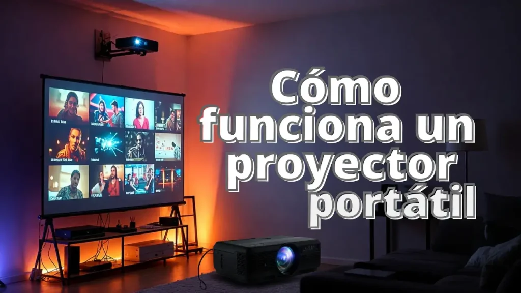 Cómo funciona un proyector portátil
