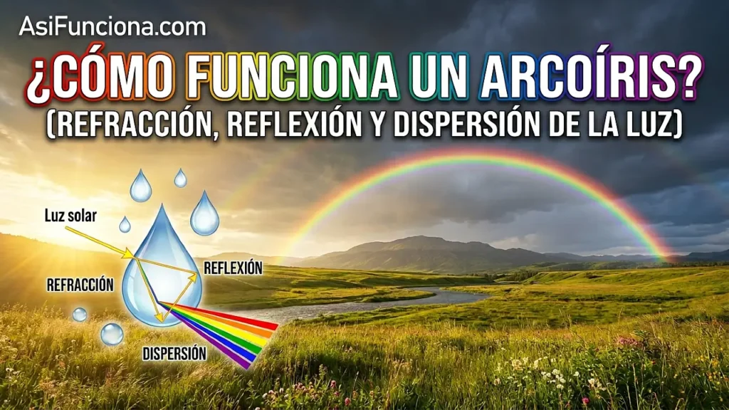 Cómo funciona un arcoíris (refracción, reflexión y dispersión de la luz)