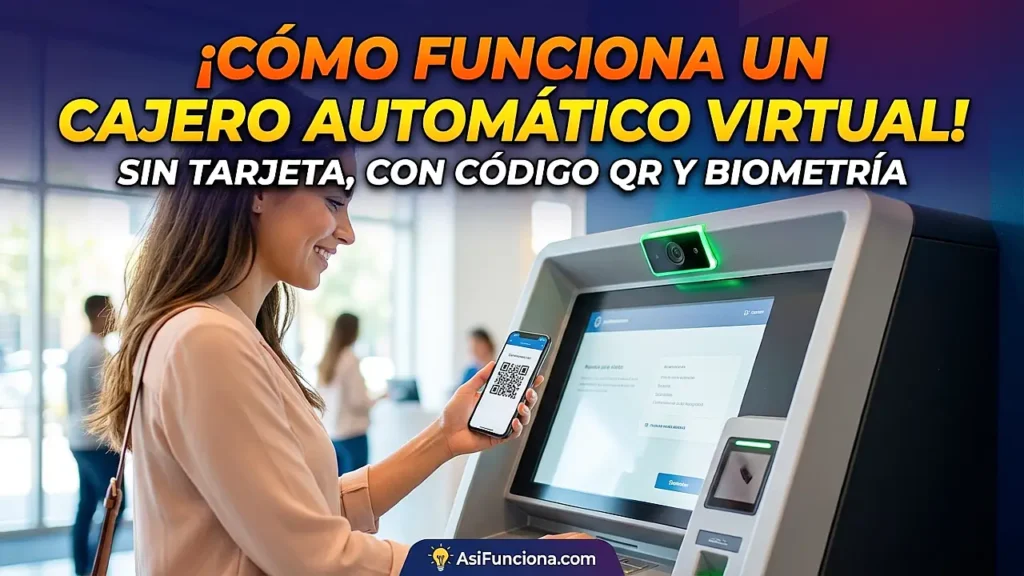 Cómo funciona un cajero automático virtual (sin tarjeta, con código QR y biometría)
