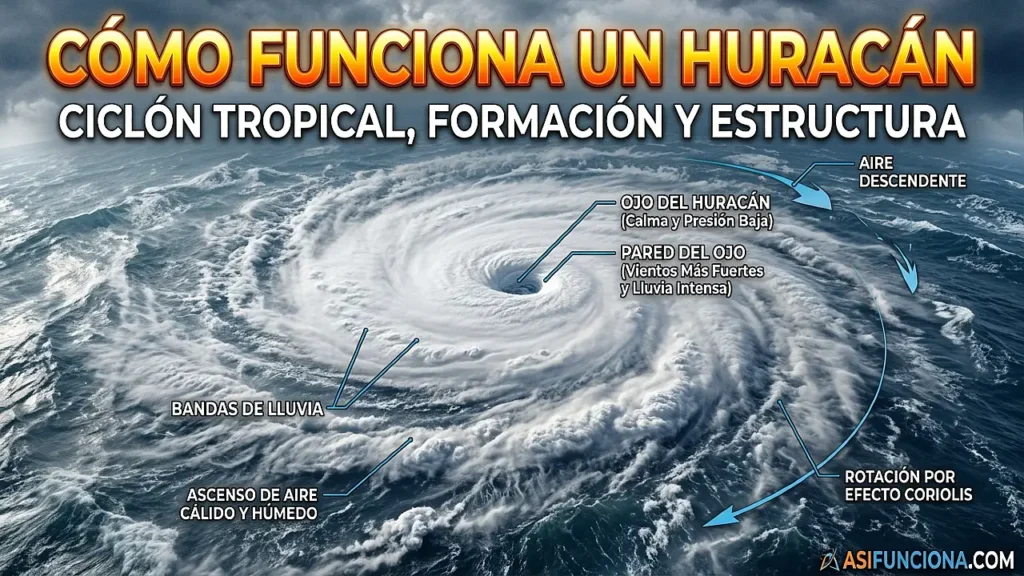 Cómo funciona un huracán (ciclón tropical, formación y estructura)
