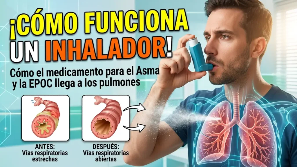 Cómo funciona un inhalador (para asma y EPOC)