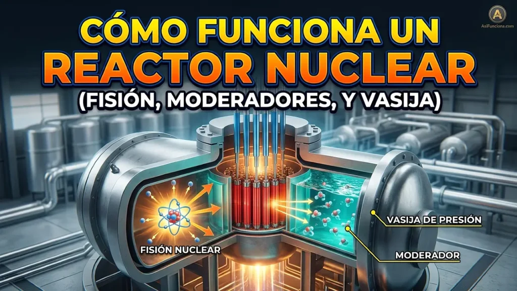 Cómo funciona un reactor nuclear (fisión, moderadores y vasija)