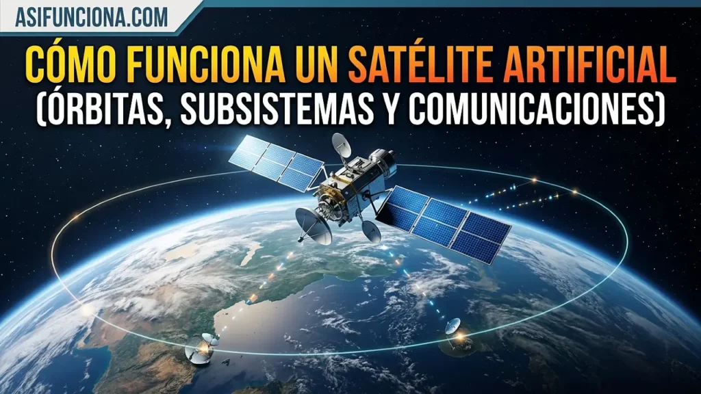 Cómo funciona un satélite artificial (órbitas, subsistemas y comunicaciones)