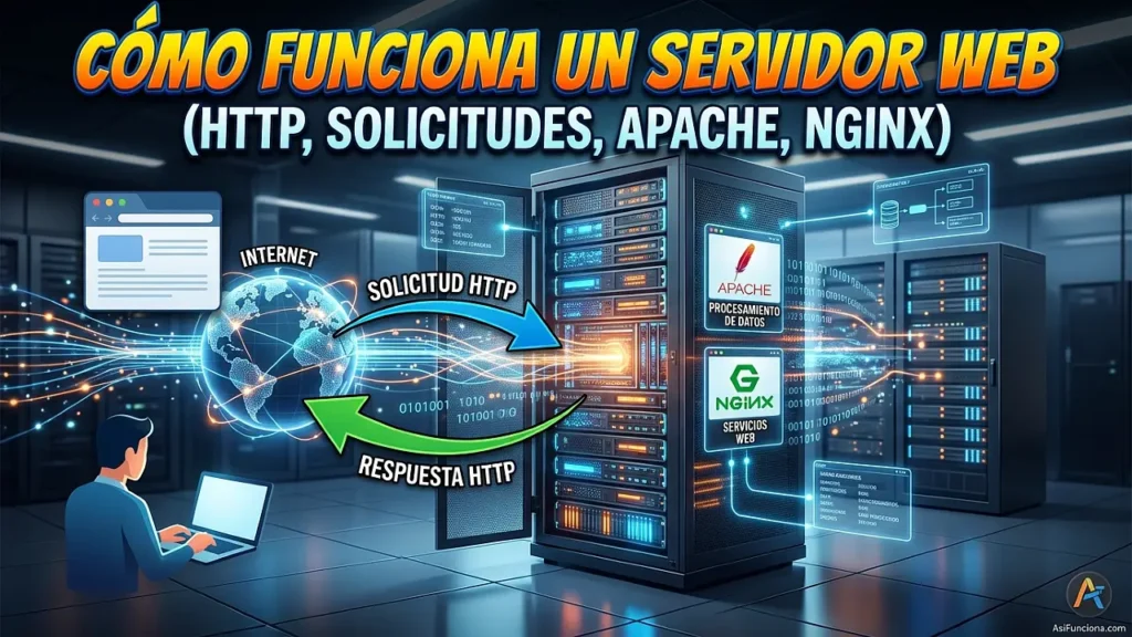 Cómo funciona un servidor web (HTTP, peticiones, Apache, Nginx)