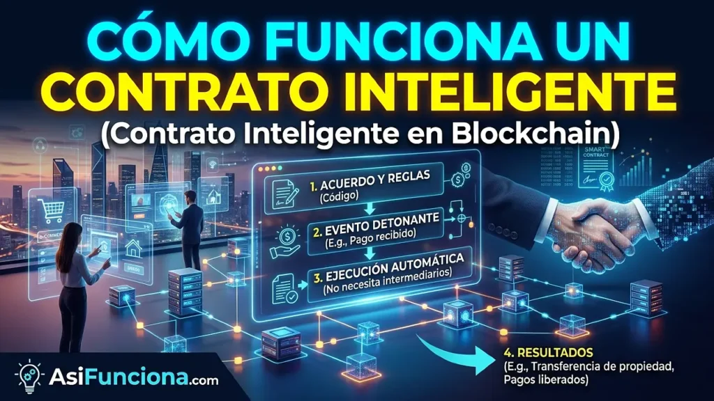 Cómo funciona un smart contract (contrato inteligente en blockchain)