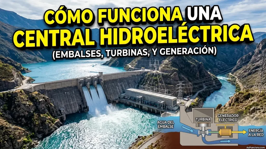 Cómo funciona una central hidroeléctrica (embalses, turbinas y generación)